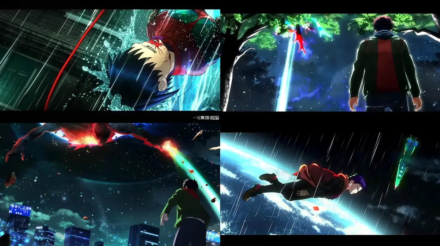 Dynamic and Vivid Animated Style with Urban Sci-Fi Elements - Midjourney sref style
