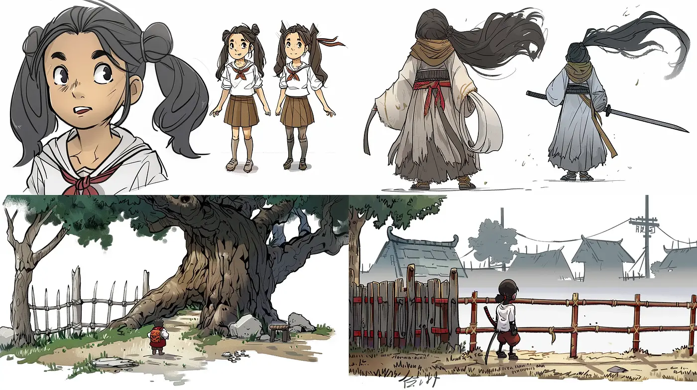 Ethereal Winds of Nostalgia: A Harmonious Blend of Anime-Inspired Elegance and Gentle Pastels - Midjourney sref style