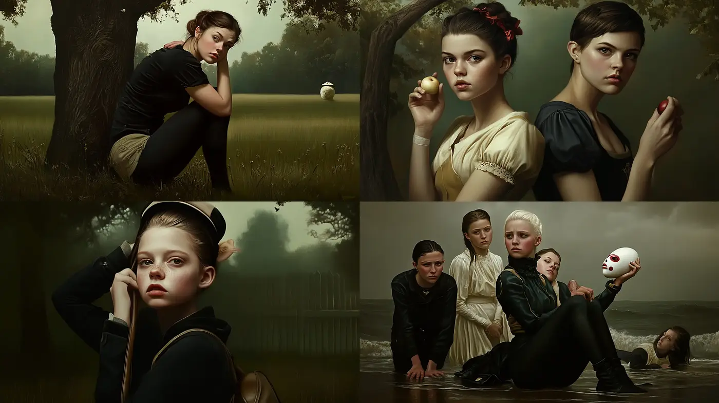 Stylized Renaissance Ambiance with a Modern Cinematic Twist - Midjourney sref style