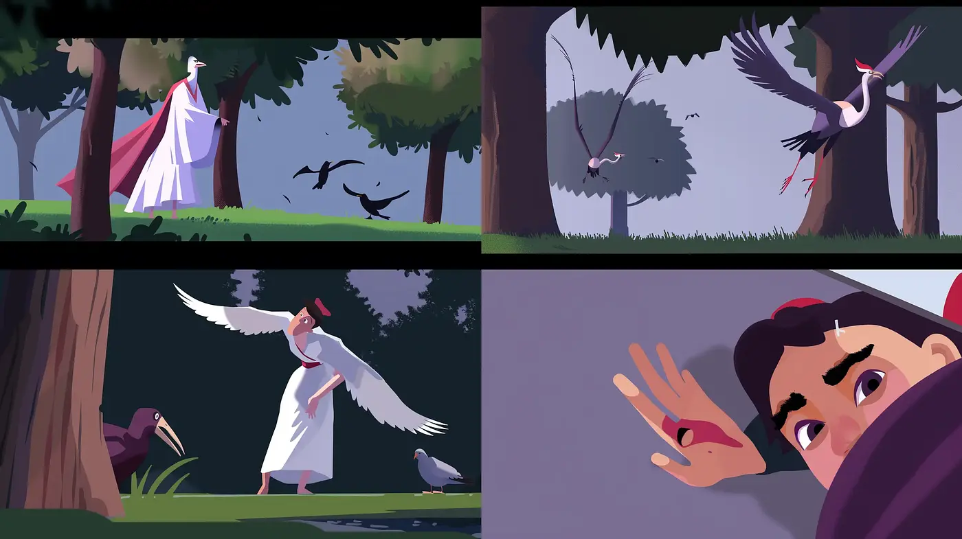 Whimsical Twilight: A Modern Digital Interpretation of Nature and Characters - Midjourney sref style