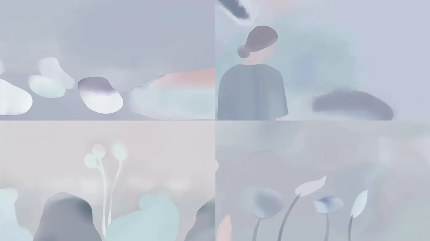 Ethereal Pastel Dreamscape with Abstract Forms - Midjourney sref style