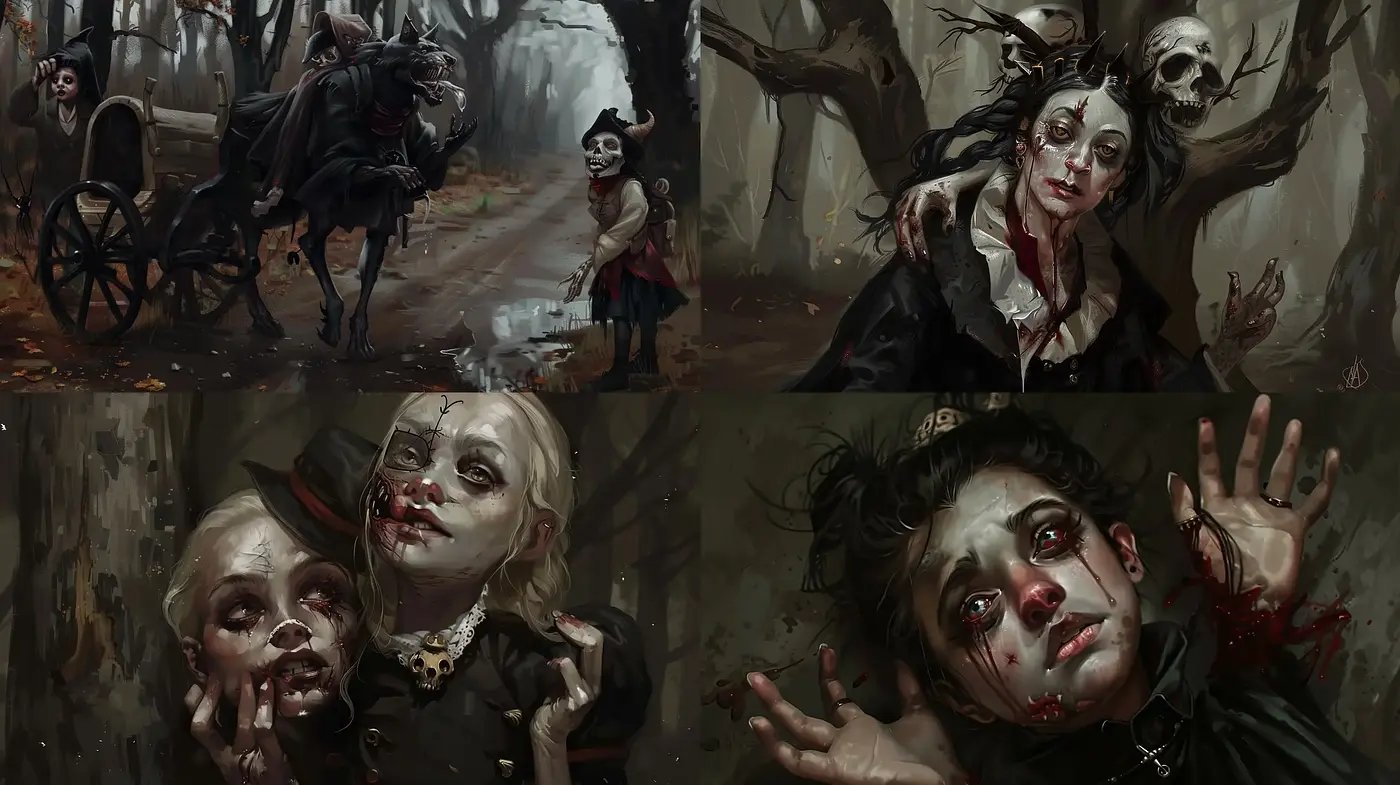Gothic Macabre: A Study in Dark Realism and Horror - Midjourney sref style