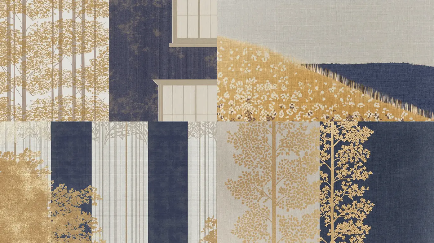 Ethereal Golden Foliage on a Canvas of Time - Midjourney sref style