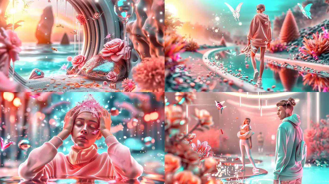 Ethereal Dreamscape: A Surrealist Blend of Sci-Fi and Fantasy - Midjourney sref style