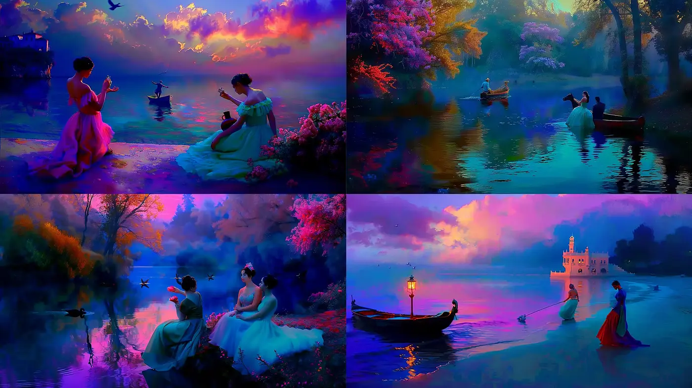 Enigmatic Twilight Serenity: A Dreamlike Fusion of Dusk and Elegance - Midjourney sref style