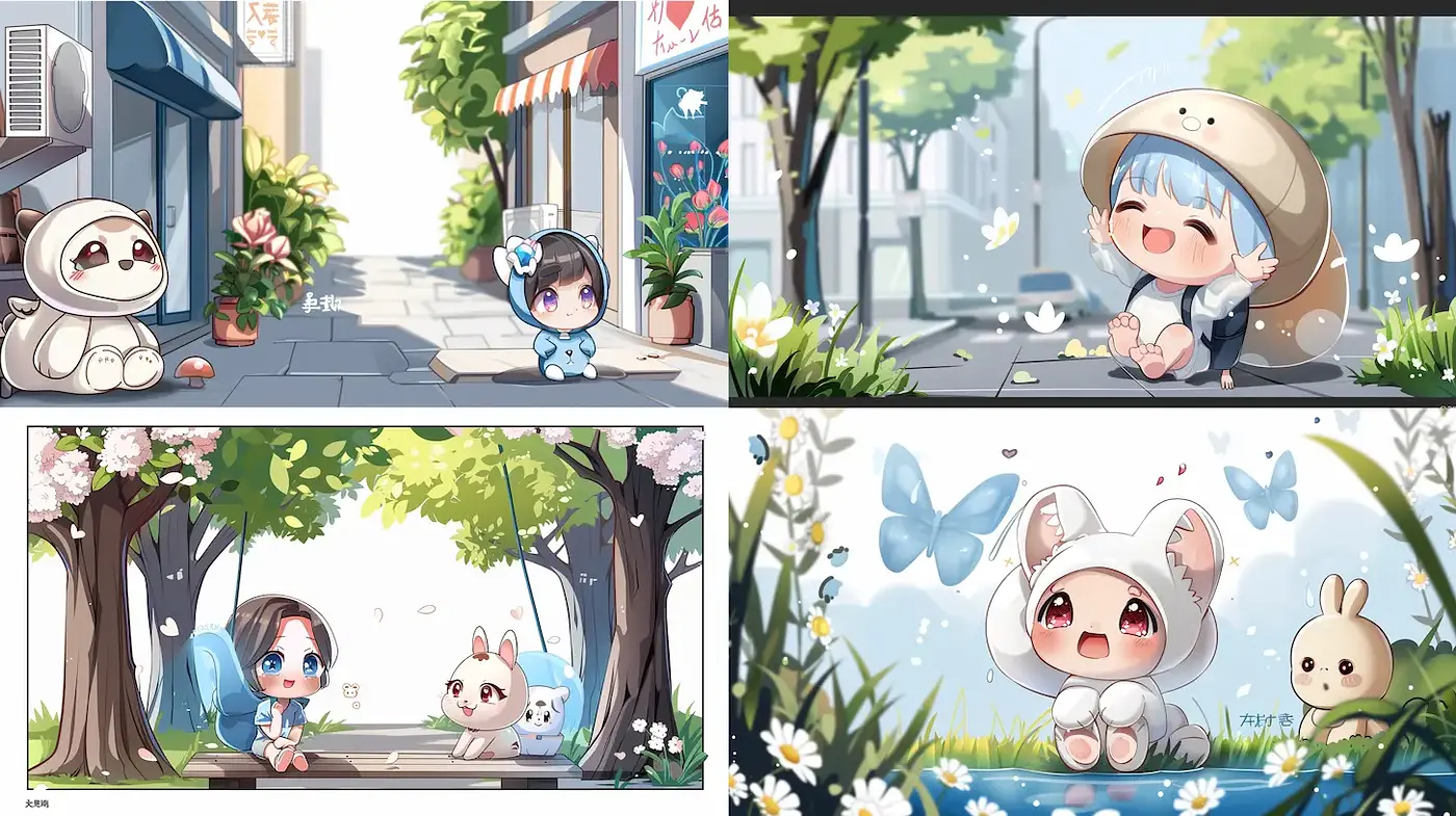 Charming and Whimsical Illustrations with a Playful Atmosphere - Midjourney sref style
