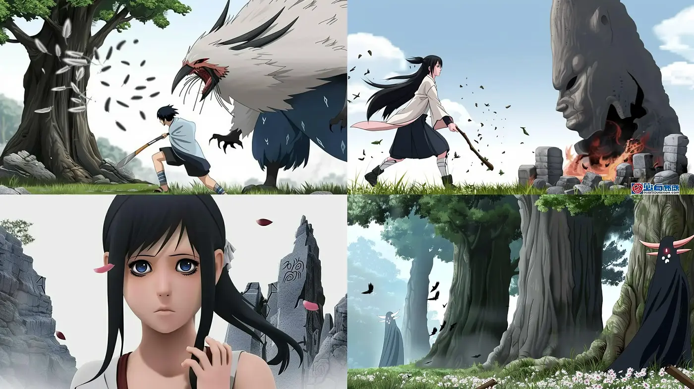 Serene Anime-Inspired Landscape Vistas with Surreal Overtones - Midjourney sref style