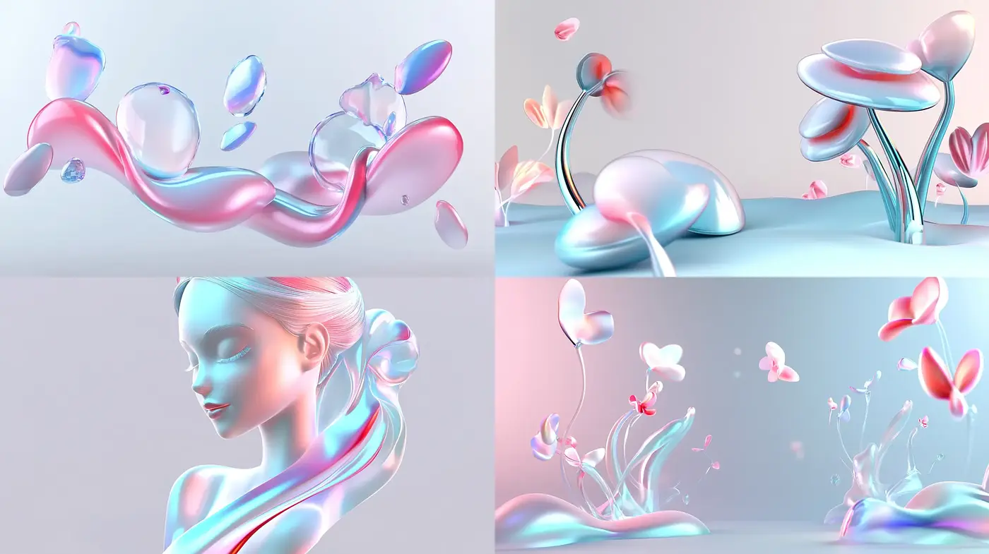 Ethereal Pastel Dreamscape: A Synthesis of Surrealism and Digital Artistry - Midjourney sref style