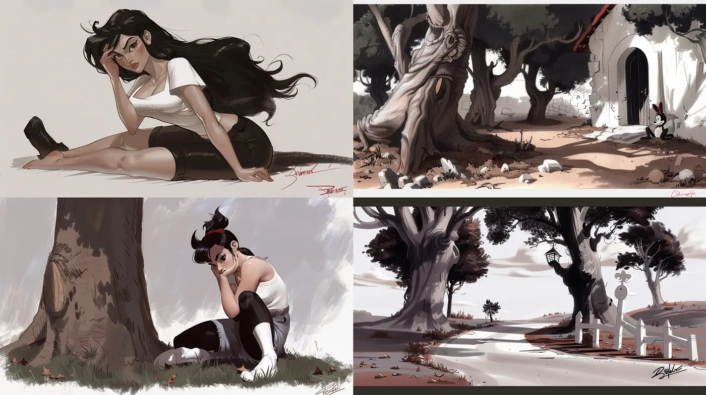 Ethereal Shades of Serenity: A Fusion of Soft Textures and Earth Tones - Midjourney sref style