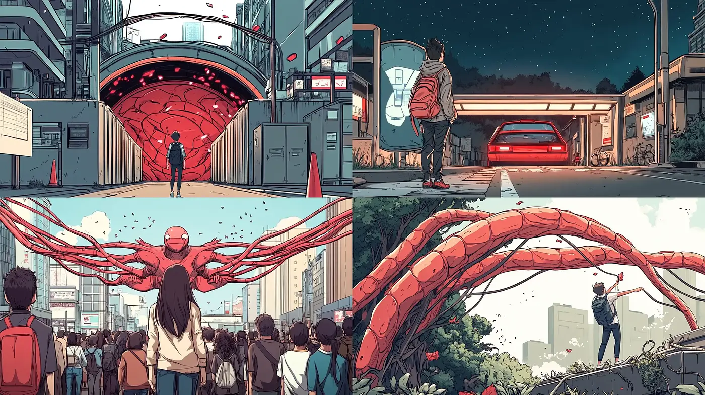 Contemporary Graphic Novel Panache with a Twilight Ambience - Midjourney sref style