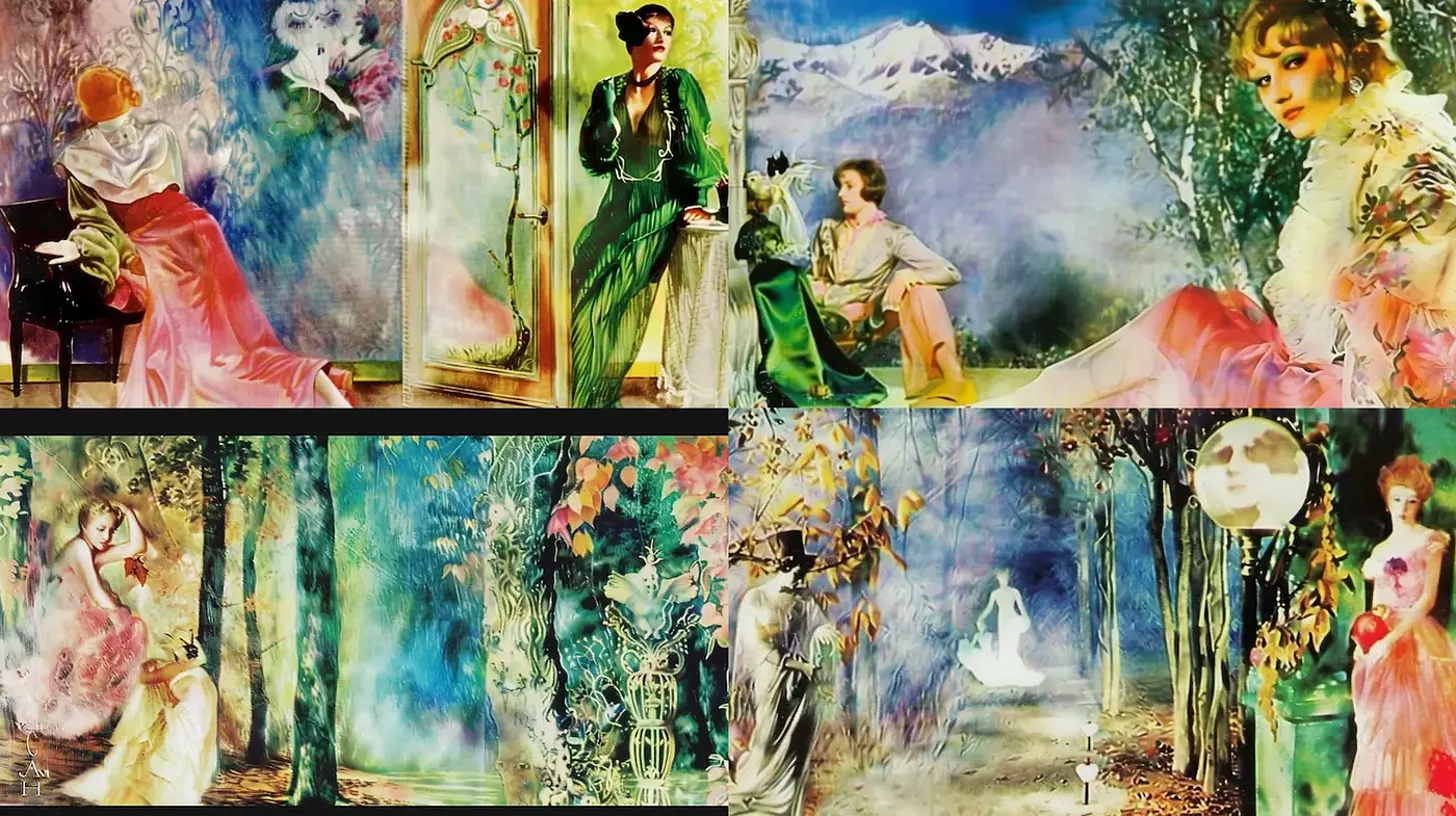 Ethereal Romanticism with a Touch of Vintage Glamour - Midjourney sref style