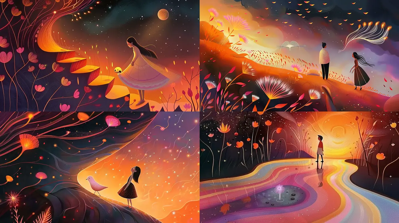 Luminous Dreamscape Fantasy - Midjourney sref style