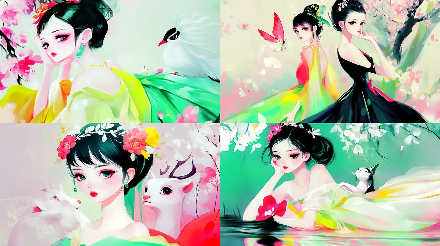 Ethereal Blossom Dreamscapes: A Fusion of Eastern Aesthetics and Surreal Fantasy - Midjourney sref style
