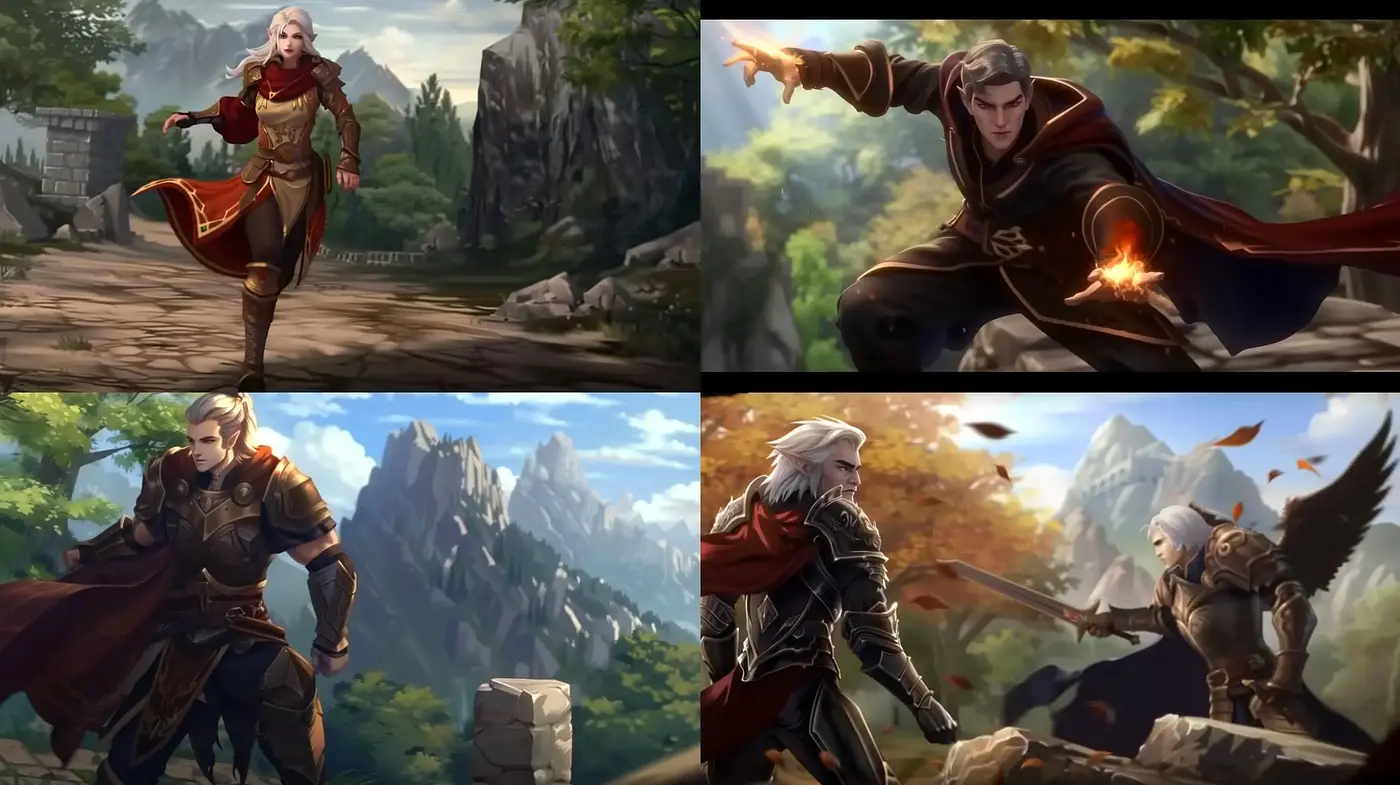 Epic Fantasy Tale Illustrations with Mythical Atmosphere - Midjourney sref style