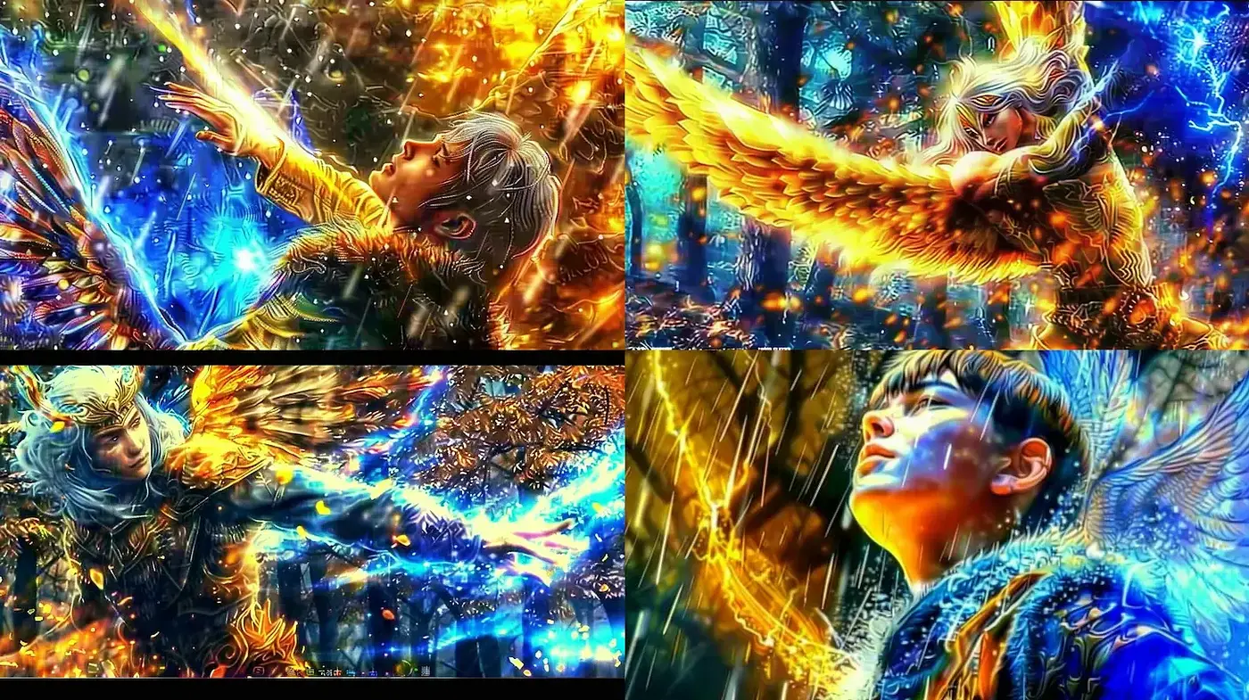 Dynamic and Ethereal Fantasy Art with a Vivid Palette - Midjourney sref style