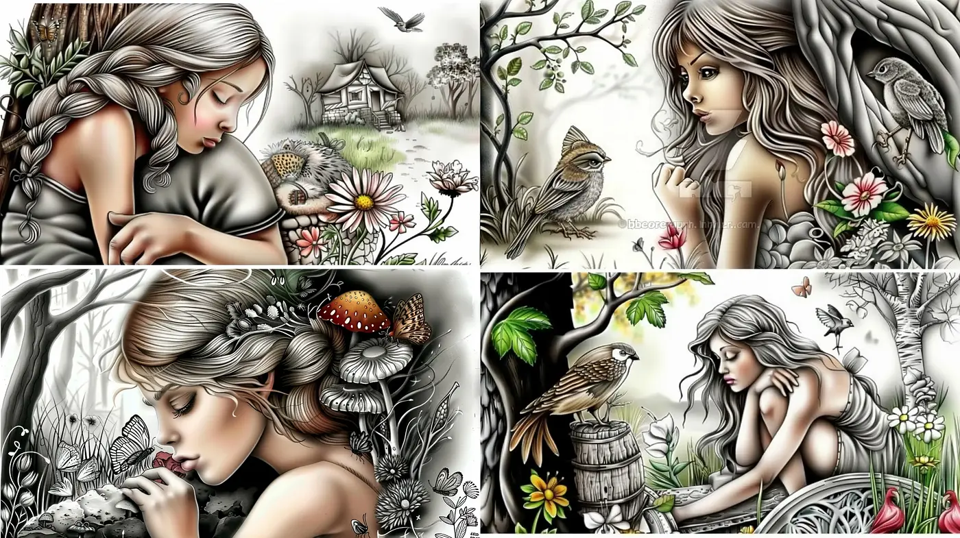 Enchanted Realism: A Sylvan Symphony of Nostalgic Hues and Delicate Textures - Midjourney sref style