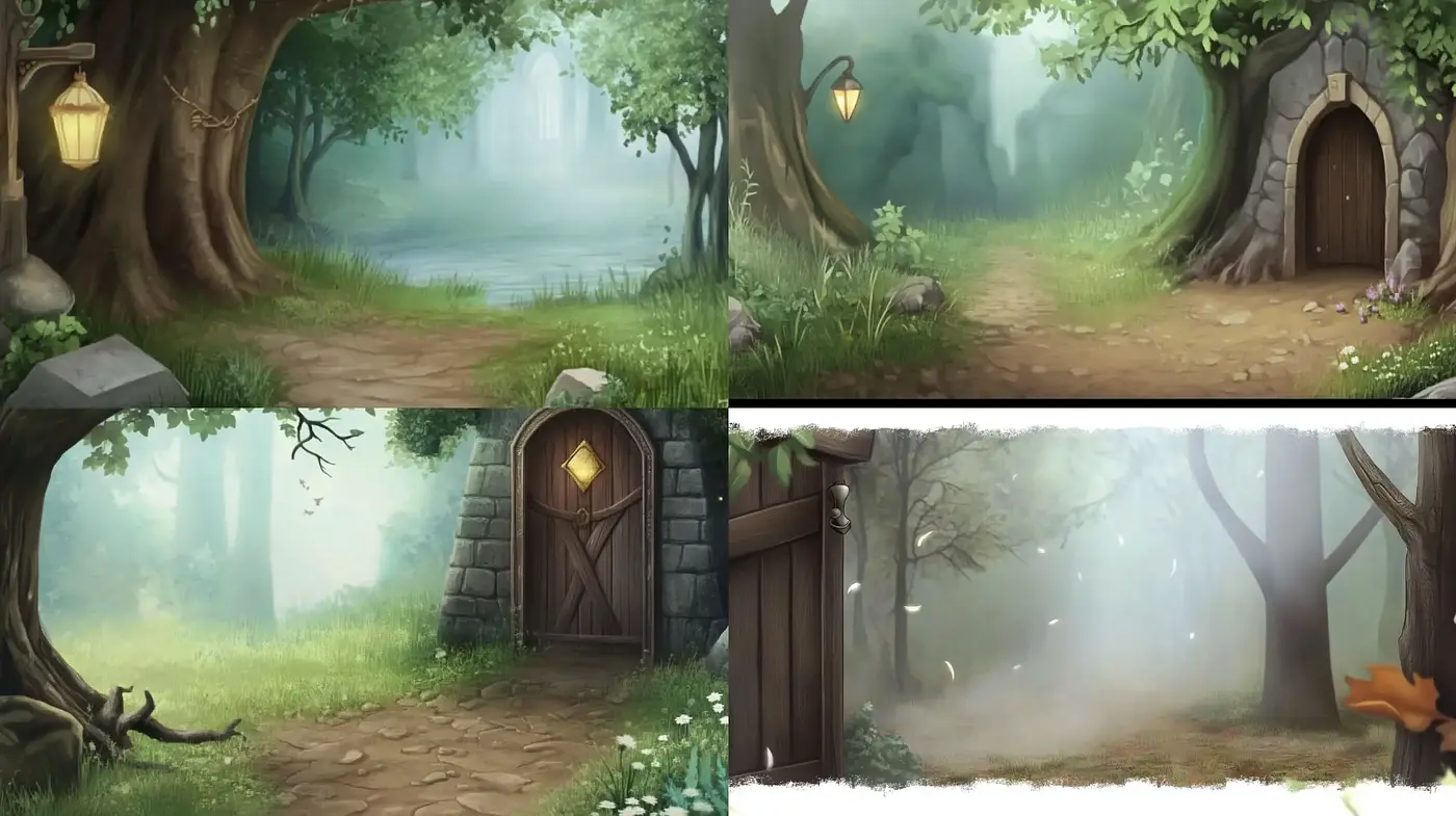 Enchanted Forest Haven: A Consistent Artistic Vision with a Mystical Mood - Midjourney sref style