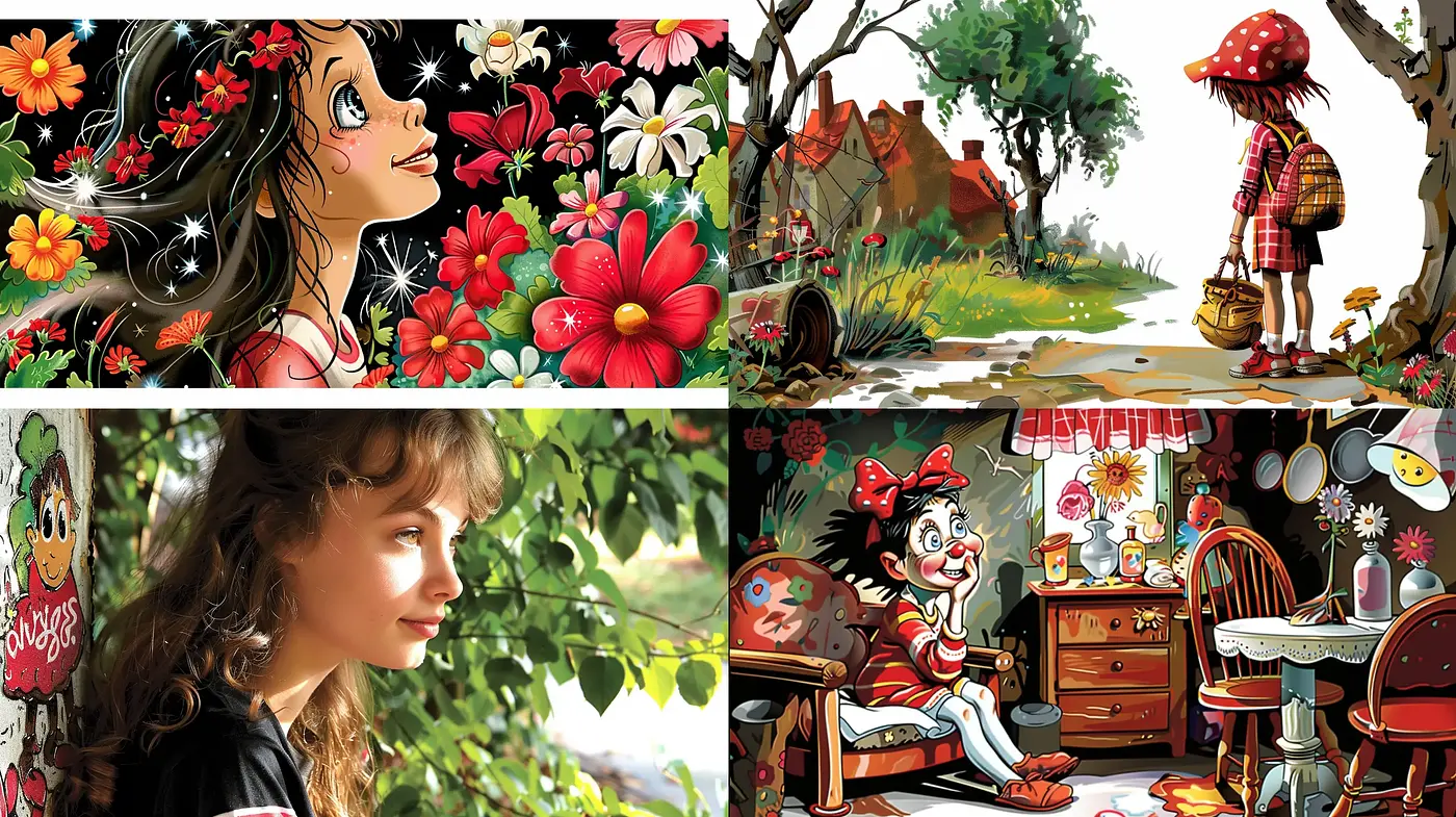 Enchanting Storybook Illustration Style with a Whimsical Touch - Midjourney sref style