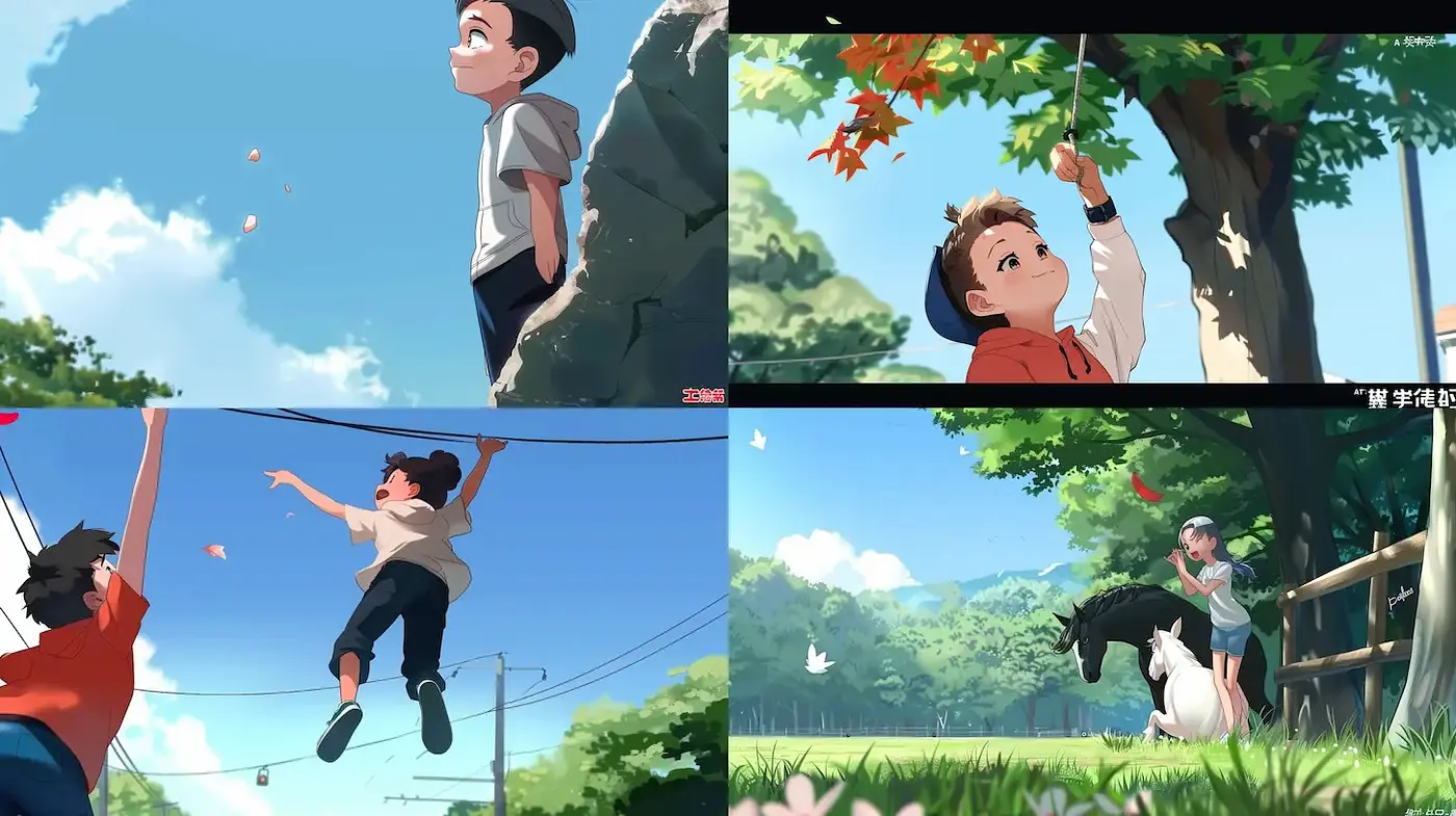 Vibrant and Playful Anime-Inspired Illustration Style Reflecting Youthful Freedom - Midjourney sref style