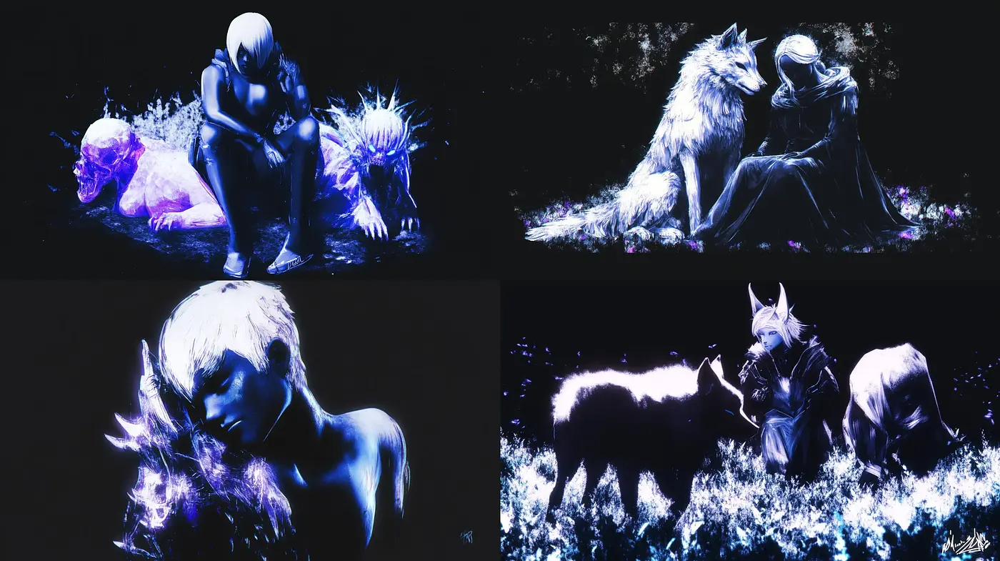 Luminous Nocturne: An Ethereal Neon Dreamscape - Midjourney sref style