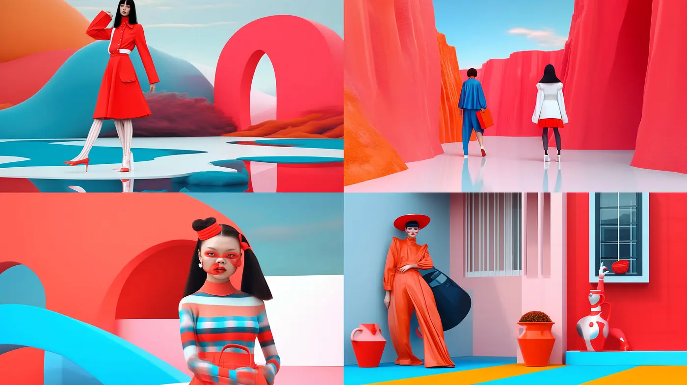 Surreal Contrast: An Exploration in Bold Colors and Evocative Textures - Midjourney sref style