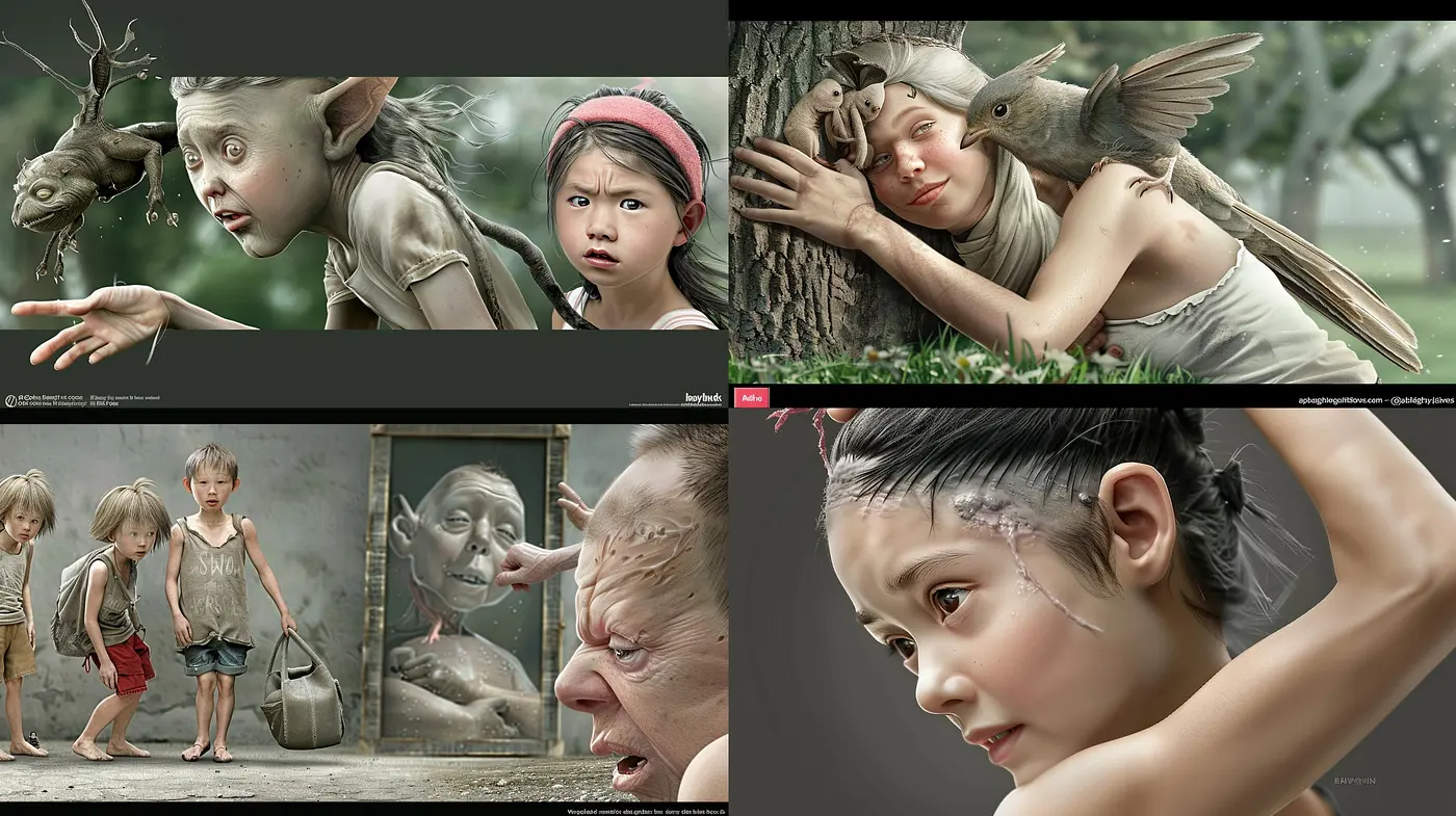 Ethereal Dreamscape Portraits with Surrealistic Harmony - Midjourney sref style