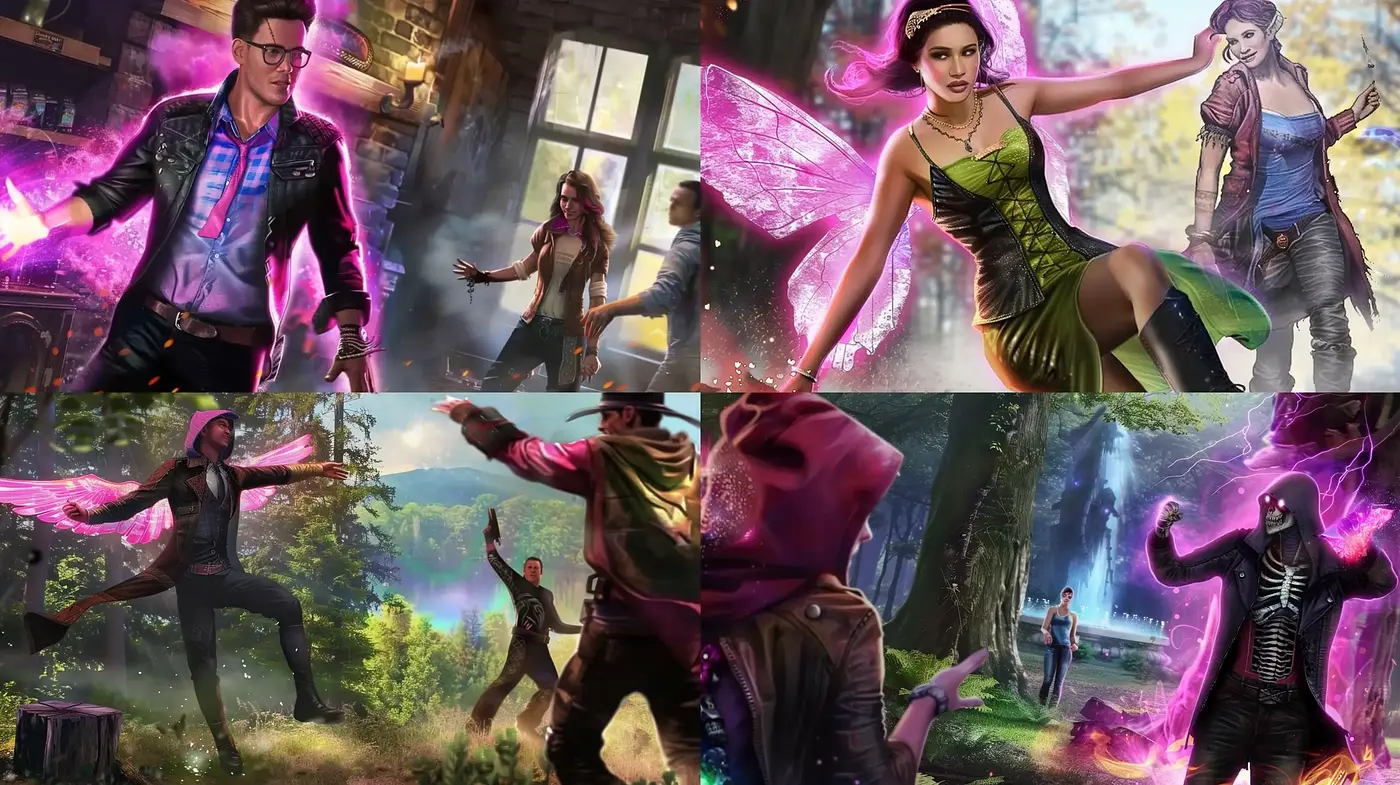 Ethereal Fantasy with Vibrant Luminescence and Dynamic Textures - Midjourney sref style
