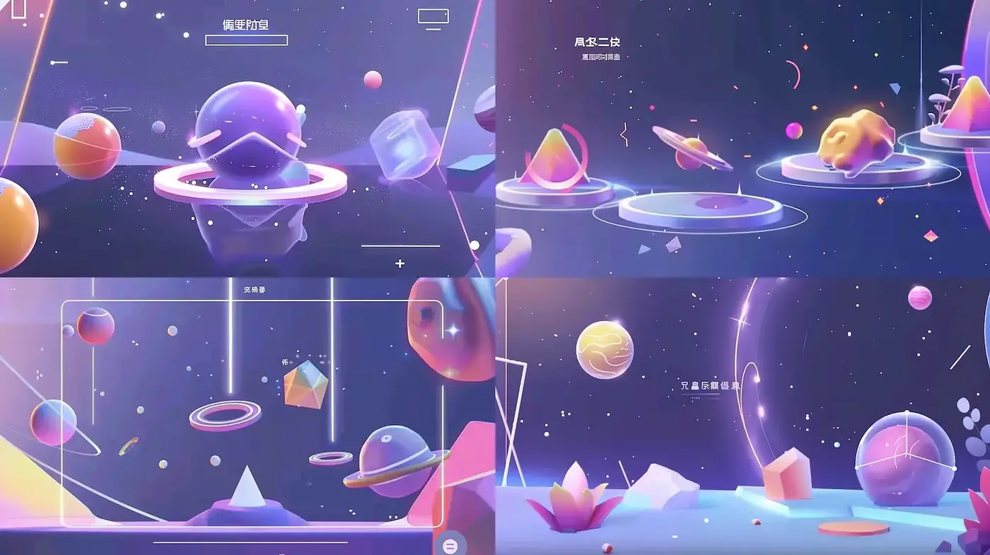 Whimsical Cosmic Art with a Playful Aesthetic - Midjourney sref style