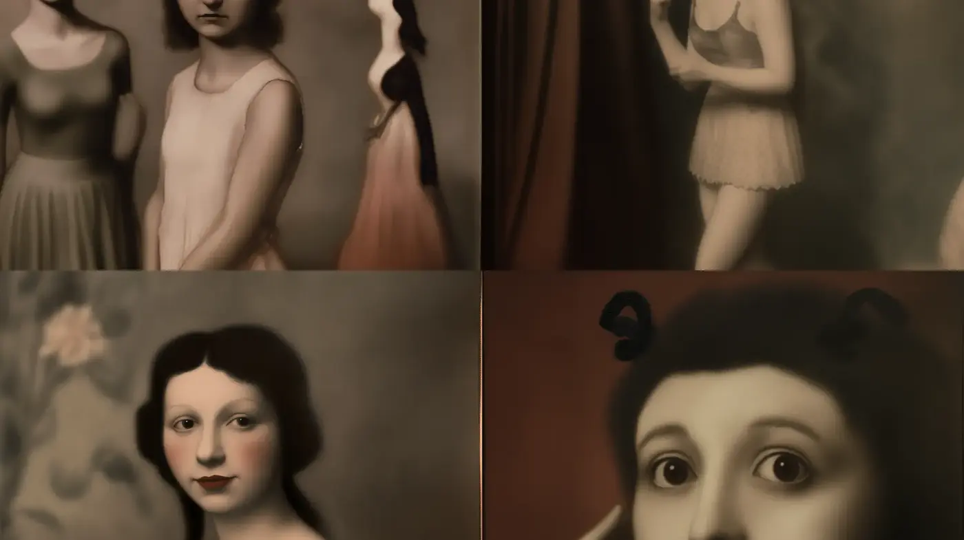 Ethereal Sepia Portraiture with Surreal Overtones - Midjourney sref style