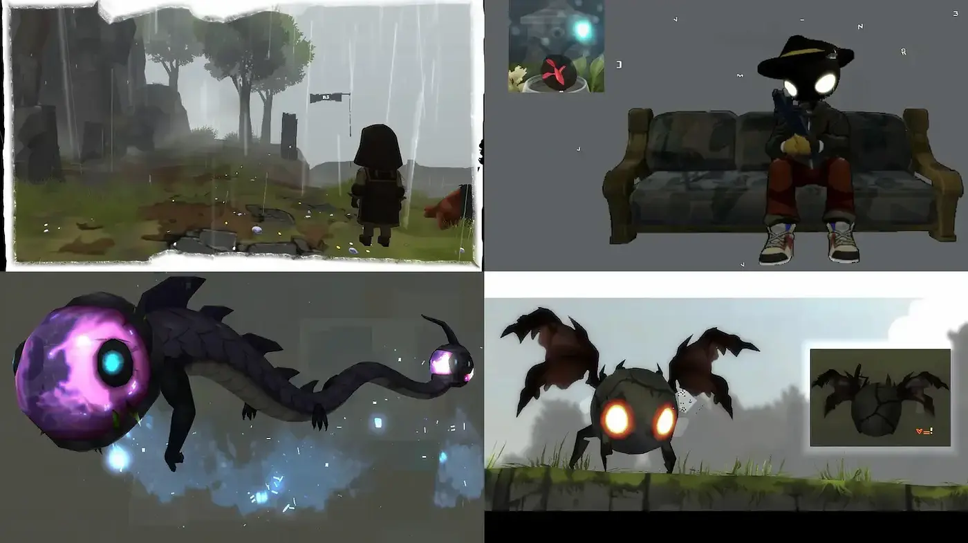 Whimsical yet Dark Fantasy with a Touch of Playfulness - Midjourney sref style