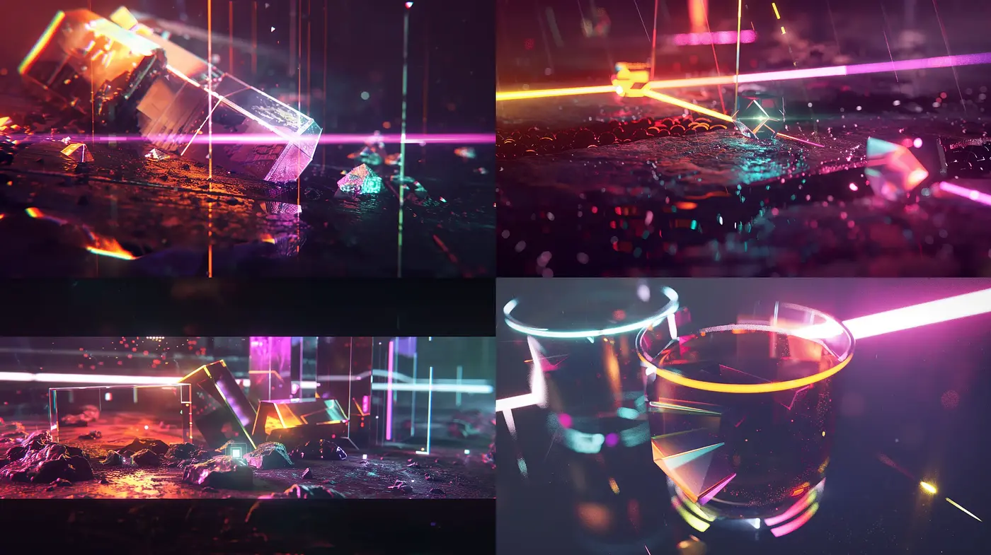 Luminous Synthwave Dreamscape: A Neon-Infused Retro-Futuristic Vision - Midjourney sref style