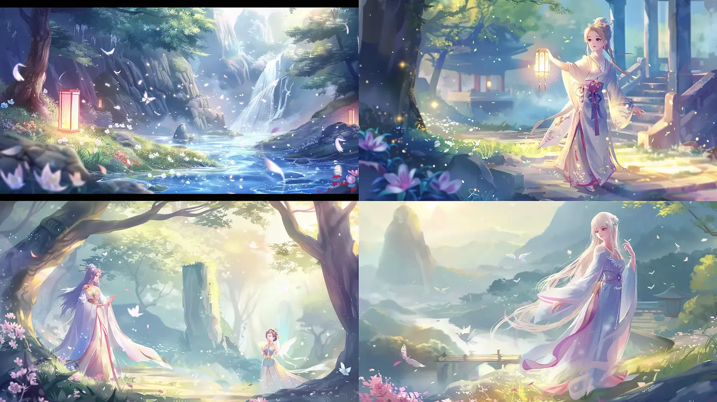 Ethereal Enchantment: A Study in Soft-Toned Fantasy Landscapes - Midjourney sref style