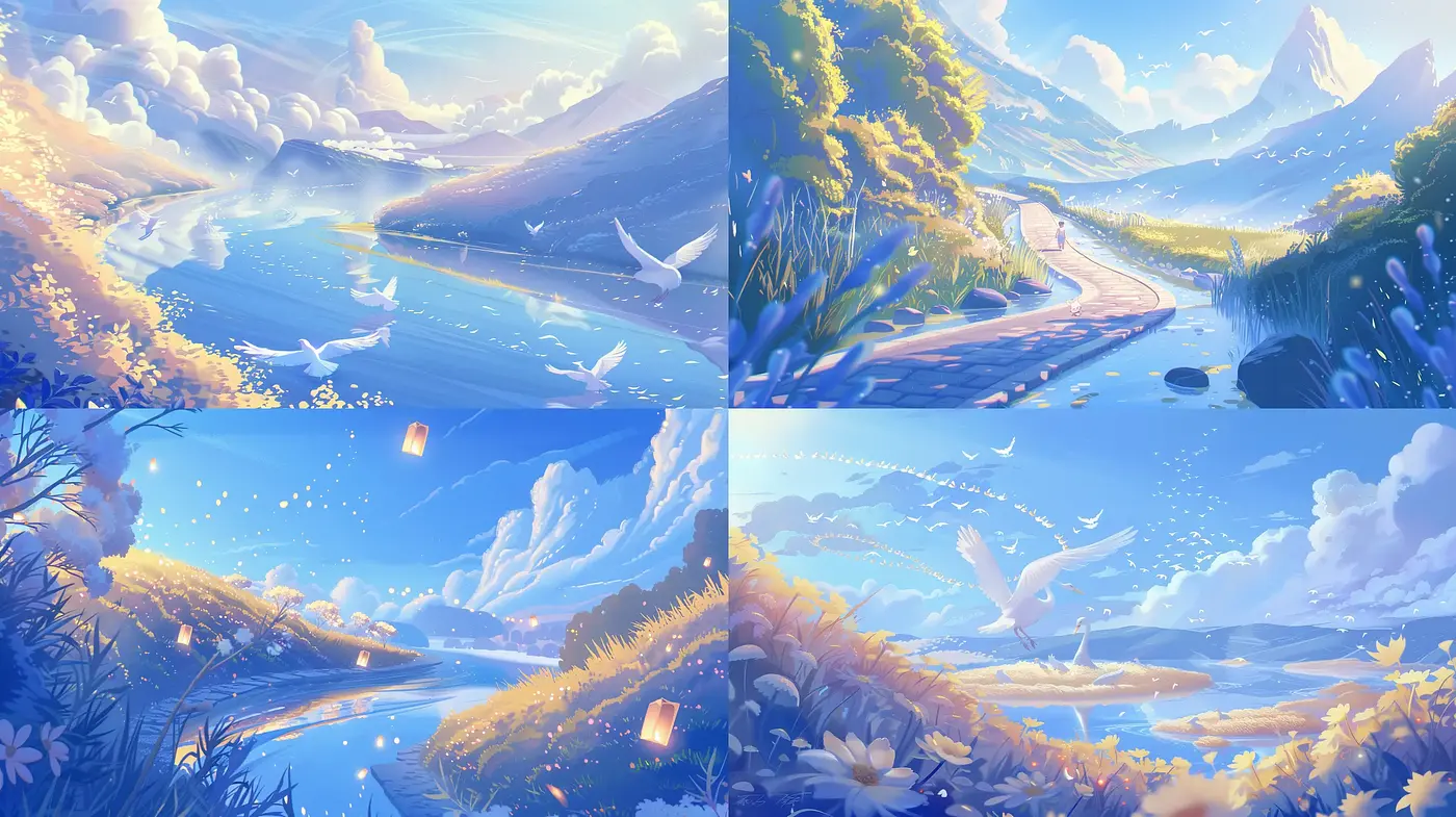 Luminous Ethereal Landscapes with Pastel Hues and Soft Textures - Midjourney sref style