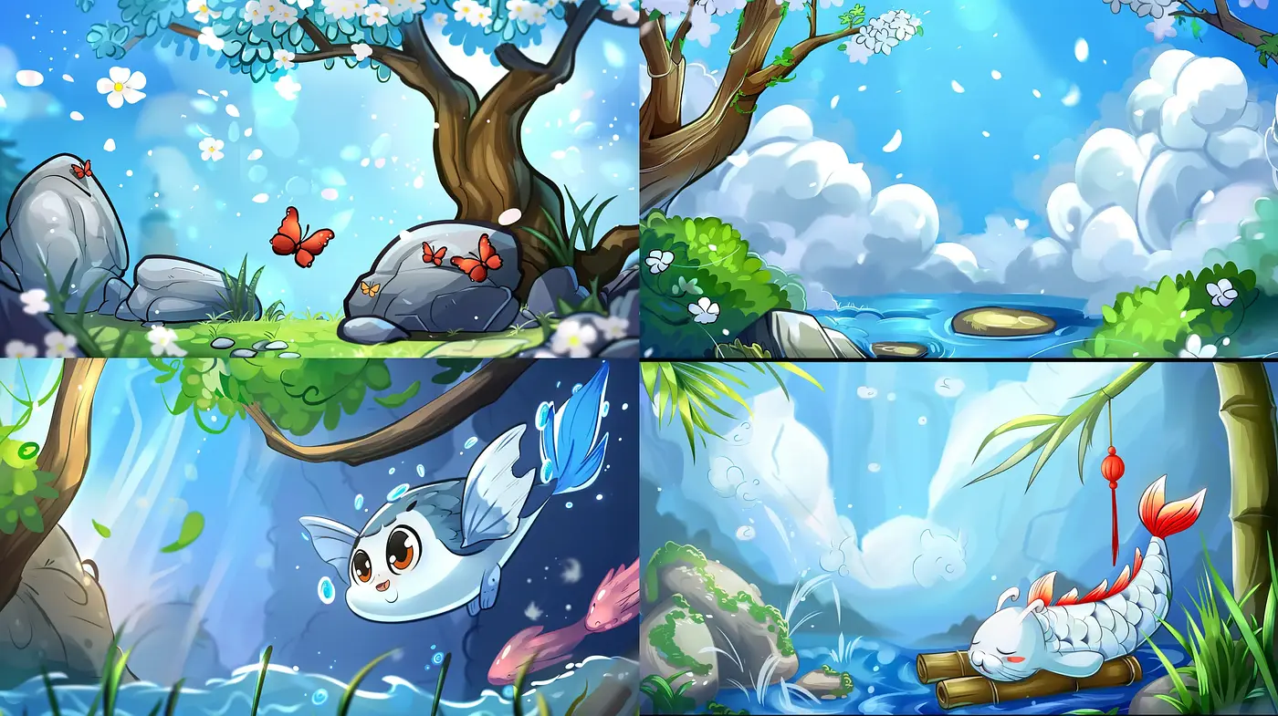 Enchanted Serenity: A Consistent Vision of Tranquility and Whimsy - Midjourney sref style